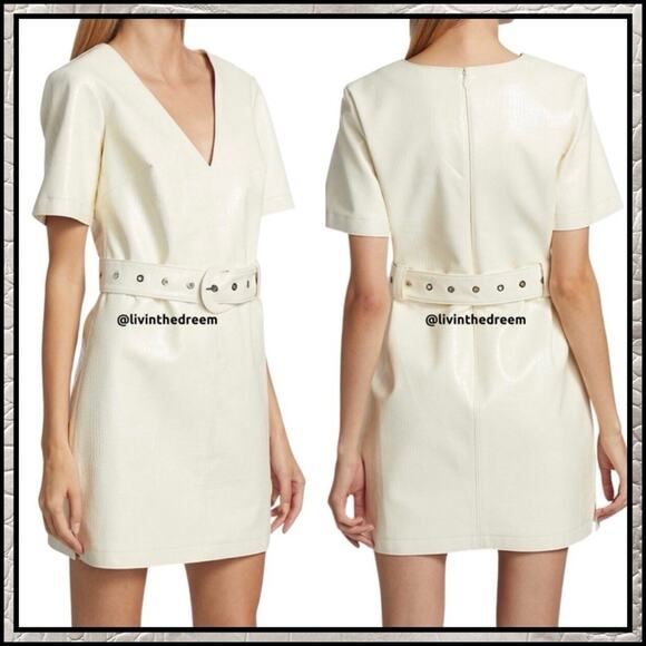 Cinq a Sept Abytha Belted Faux Leather Minidress
Alabaster SZ 8 $395 - Picture 3 of 15